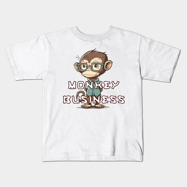 monkey business Kids T-Shirt by bmron